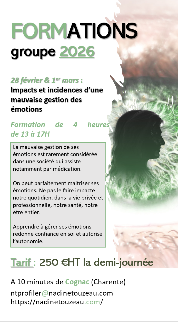 Formation 2026 Nadine Touzeau, sciences du comportement