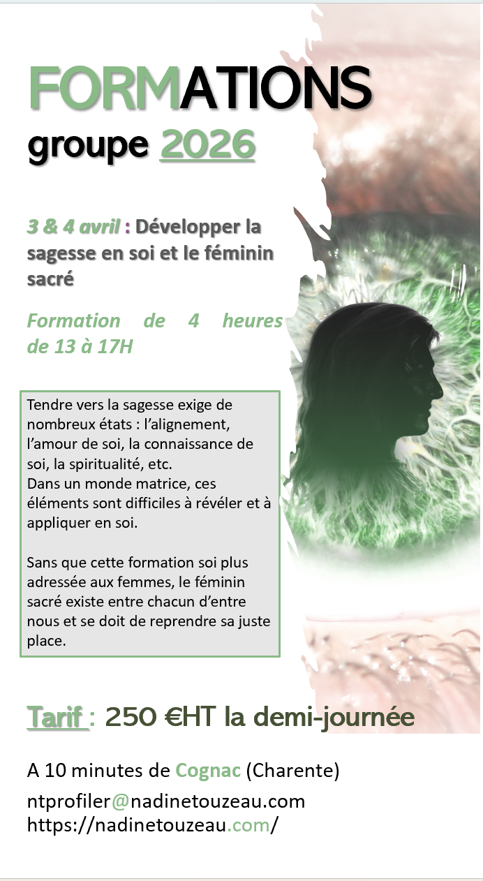 Formation 2026 Nadine Touzeau, sciences du comportement