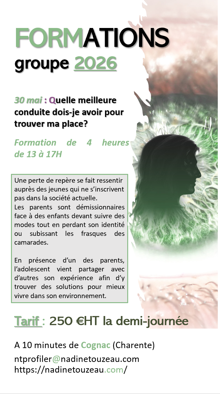 Formation 2026 Nadine Touzeau, sciences du comportement