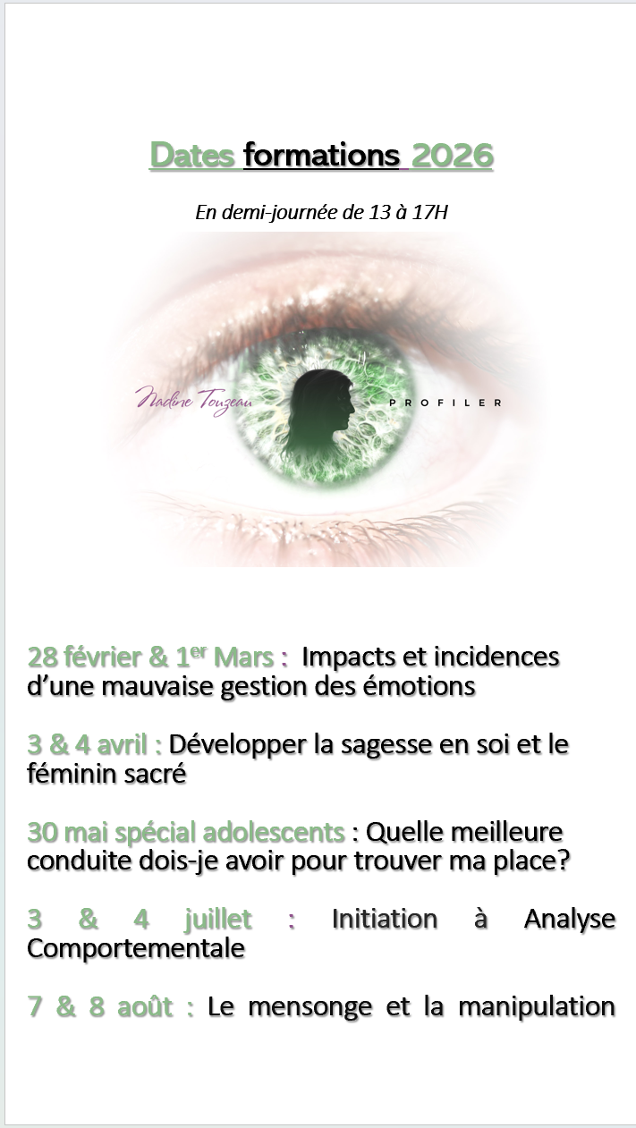 Formation 2026 Nadine Touzeau, sciences du comportement